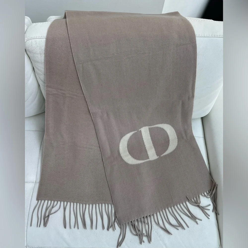Dior Signature Cashmere & Wool Scarf – New in Box NWT